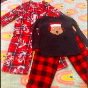 Baby girl 18 month Christmas pajamas bundle